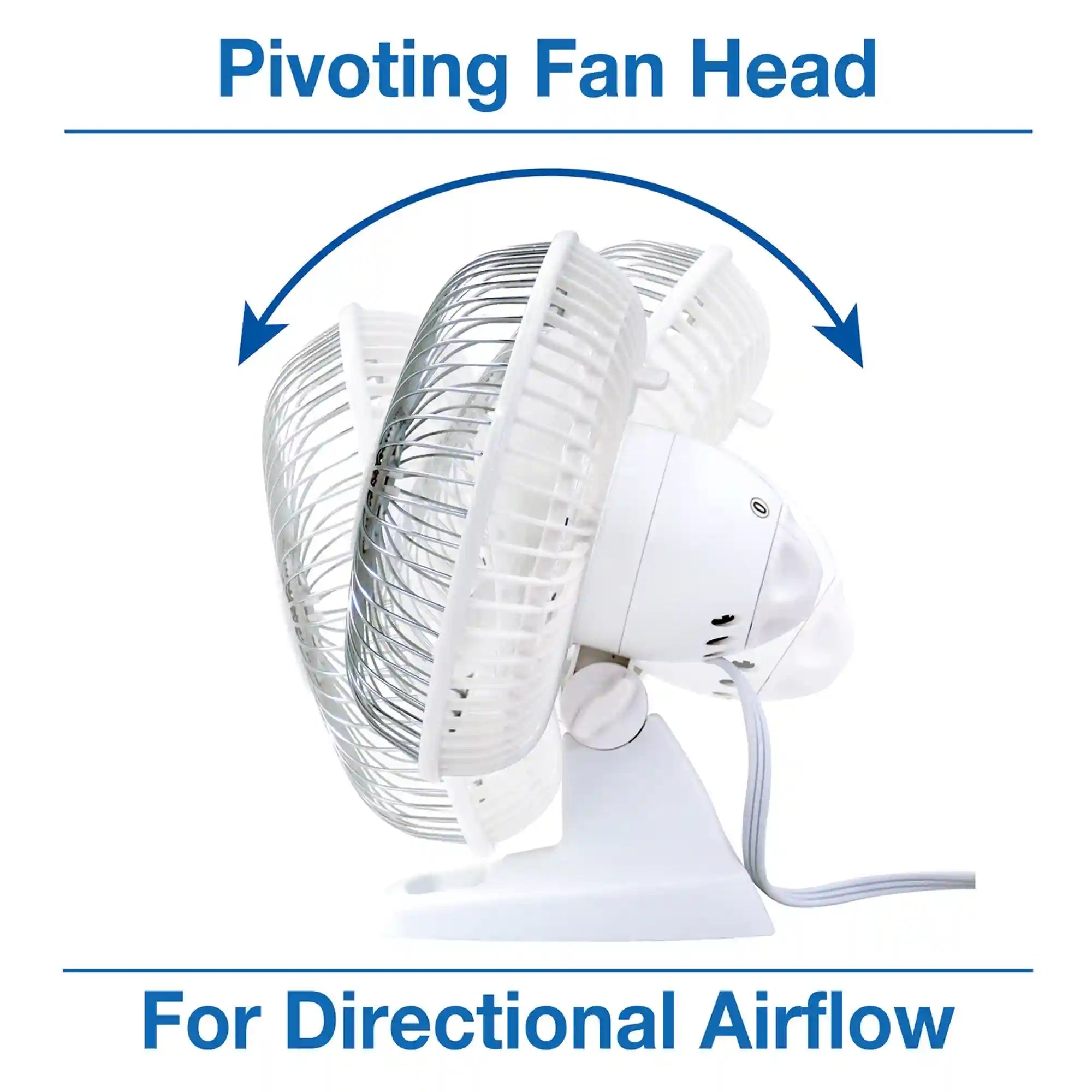 Air King 6" Table Top Fan (2-speed, manual, white)