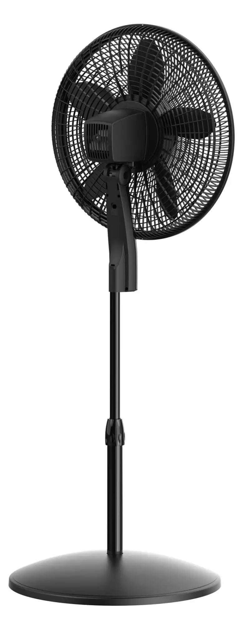 Lasko WhisperForce™ 18" 4-speed EcoQuiet DC Motor Pedestal Fan with Remote & Timer (black, model S18708)