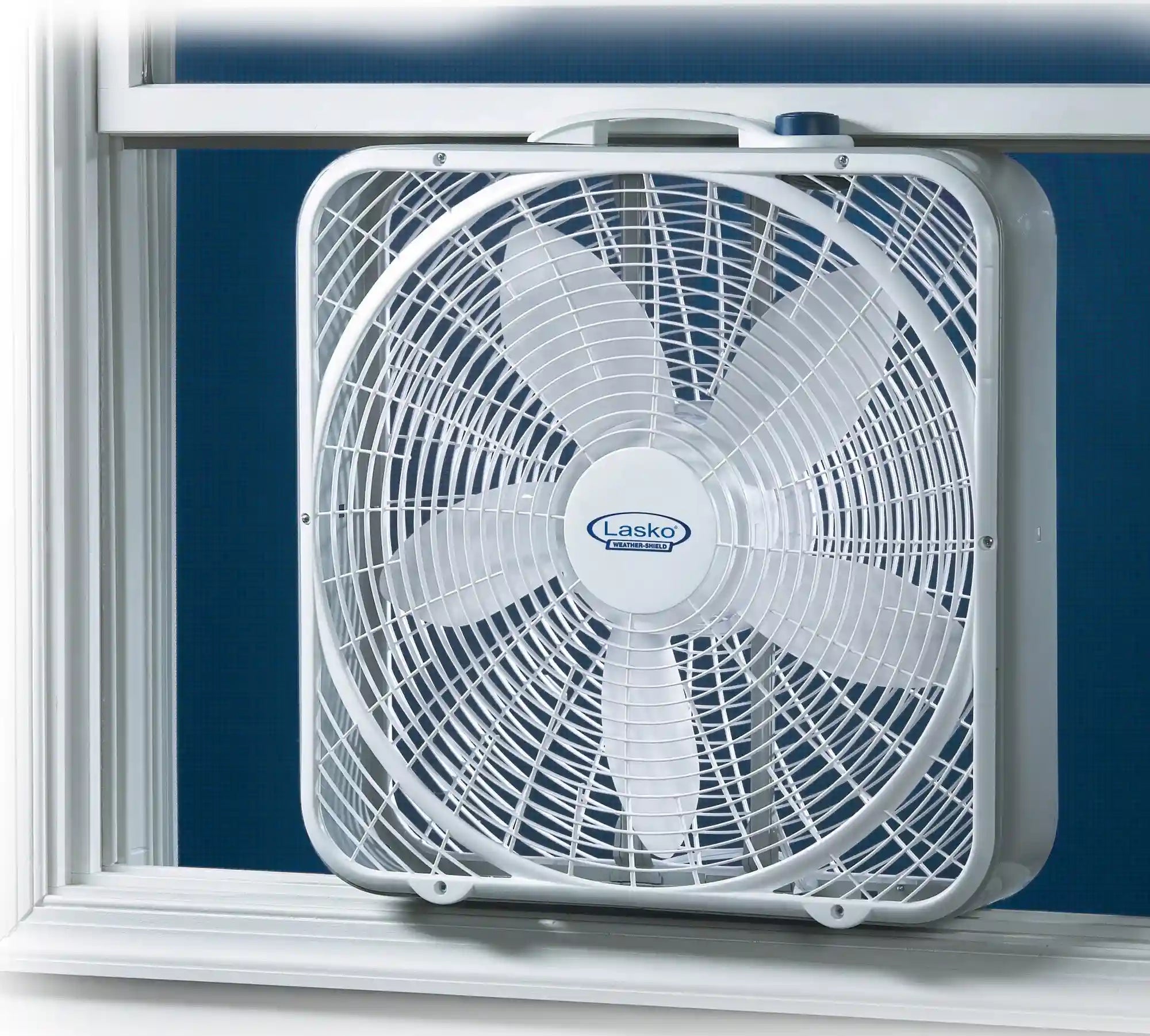Lasko Weather-Shield® Performance 20" Box Fan (3-speed, manual, white)