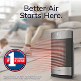 Lasko Ellipse 12" Table Top Heater (remote, timer, thermostat, tip-over switch, child lock, silver)