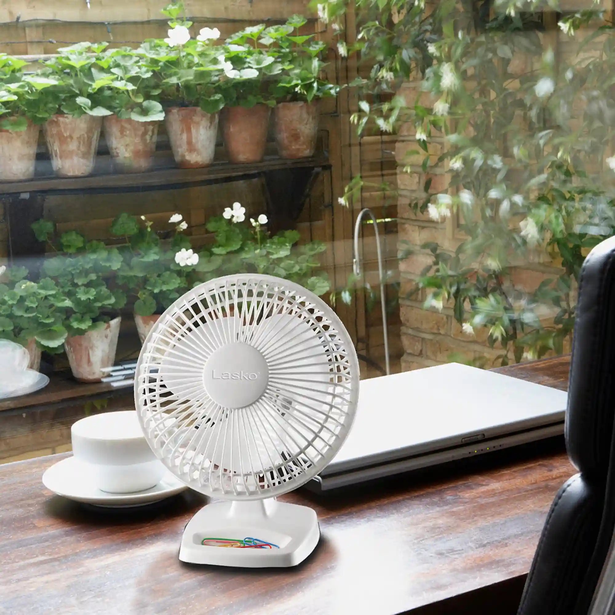 Lasko 6" Table Top Fan (2-speed, manual, white)