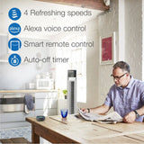 Lasko Xtra Air 48" Tower Fan (4-speed, remote, timer, alexa enabled, white)