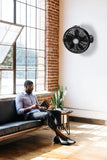 Lasko Cyclone® 20" Air Circulator Floor Fan (3-speed, manual, 90° airflow, black)