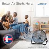 Lasko QuickMount® 20" High Velocity Floor & Wall Mount Fan (3-speed, manual, black)