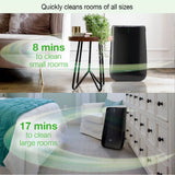 Lasko HF25630 Pure Platinum HEPA 28" Console Air Purifier (3-speed 3-stage UV-C filtration, black)