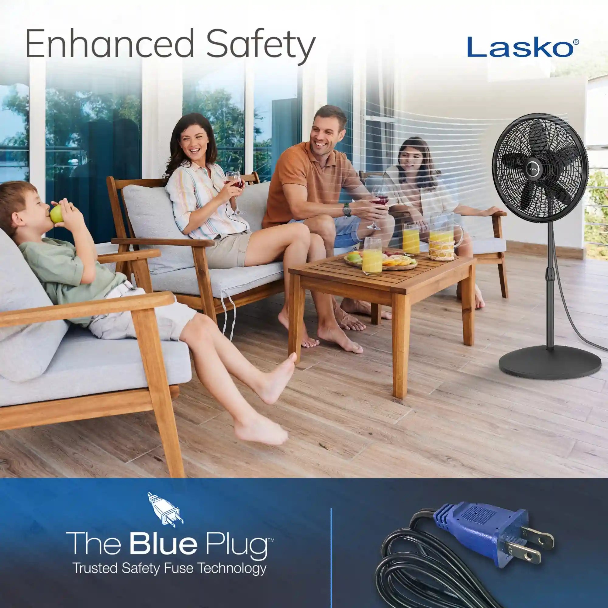 Lasko Performance 18" 3-speed Pedestal Fan (3-speed, manual, black)
