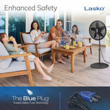 Lasko Performance 18" 3-speed Pedestal Fan (3-speed, manual, black)