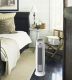 Lasko 23" Ceramic Tower Heater (2 heat settings, timer, thermostat, silver)