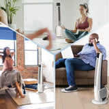 Lasko 38" Hybrid Tower Fan (4-speed, remote, timer, white)