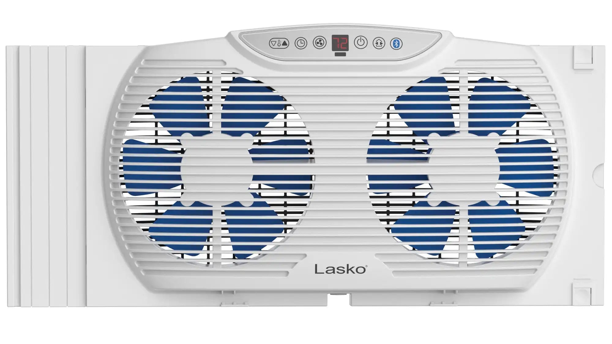 Lasko Electrically Reversible Twin Window Fan with Bluetooth Technology, W09560, White