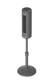 Lasko RTF100 54" Oscillating 8-Speed DC Motor Pedestal Tower Fan with Remote: Gray