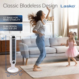 Lasko 36" Tower Fan (3-speed, remote, timer, 60° oscillation, white)