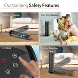 Lasko 22" Ceramic Tower Space Heater with Remote (black, model CT22495)