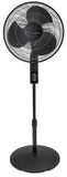 Lasko 16" Pedestal Fan (4-speed, remote, timer, thermostat, black)