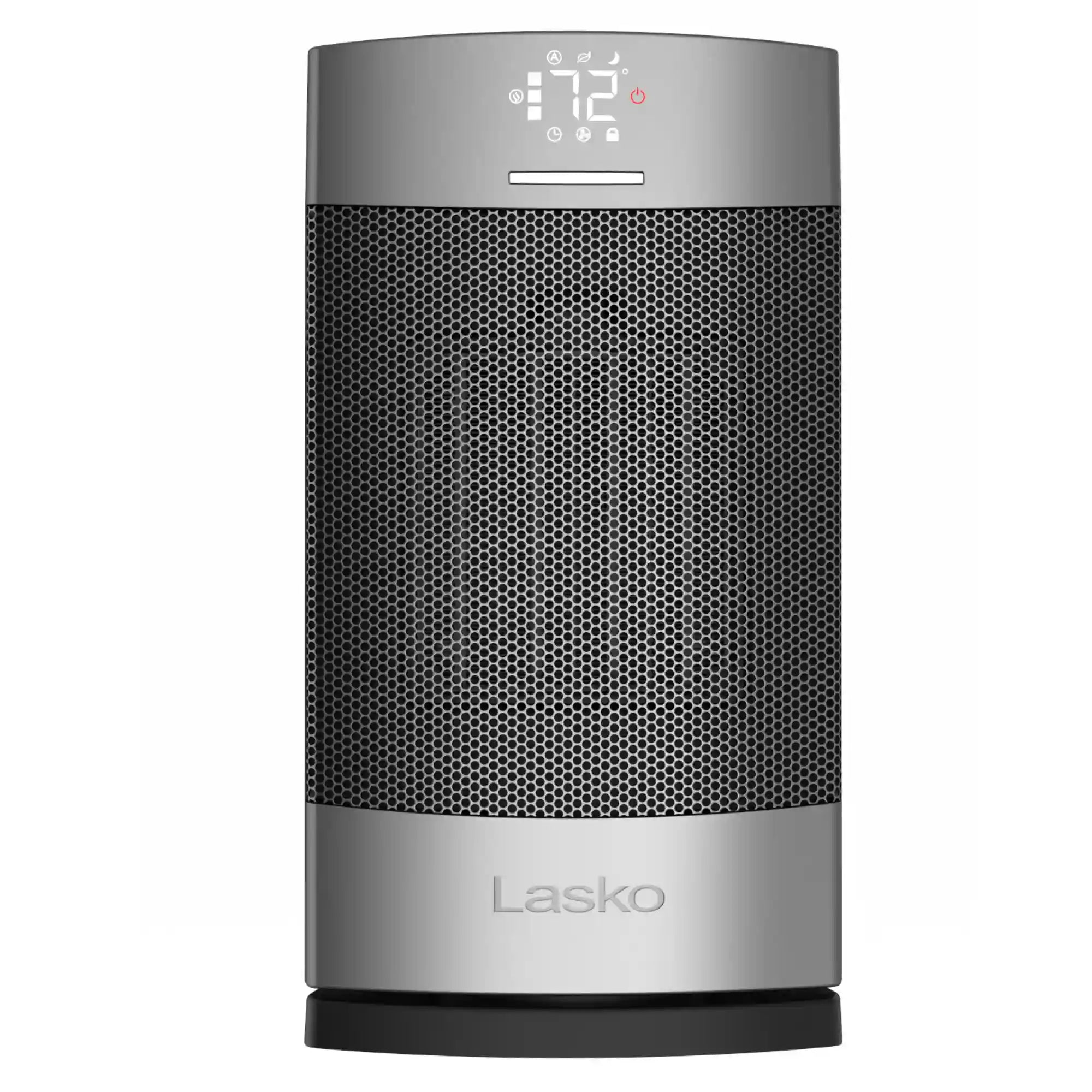 Lasko Ellipse 12" Table Top Heater (remote, timer, thermostat, tip-over switch, child lock, silver)