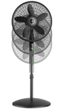 Lasko WhisperForce™ 18" 4-speed EcoQuiet DC Motor Pedestal Fan with Remote & Timer (black, model S18708)