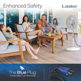 Lasko Performance 18" Pedestal Fan (3-speed, manual, white)