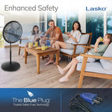 Lasko Cyclone® 18" Pedestal Fan (3-speed, manual, black)