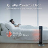 Lasko 29" Digital Ceramic Tower Heater (2 heat settings, remote, timer, black/silver)