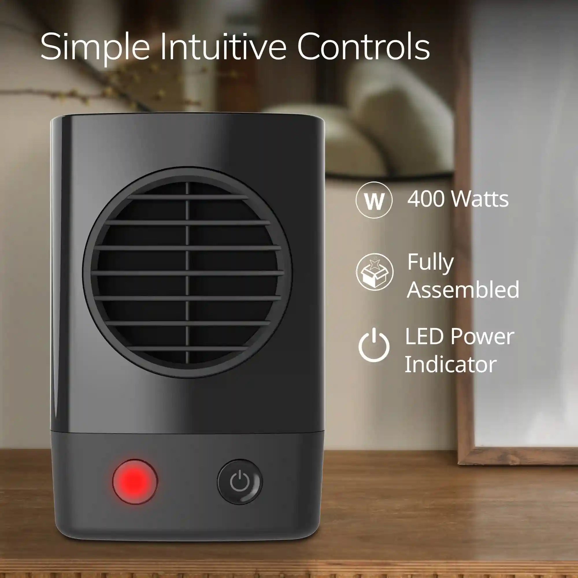 Lasko MyHeat™ Mini Personal Ceramic Heater (black)