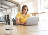 Lasko WhisperForce™ DC 14" Table Top Fan (12-speed, remote, timer, white)