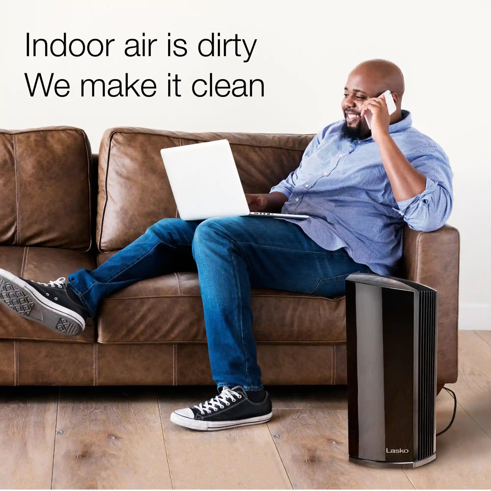 Lasko LP450 Premium Air Purifier with HEPA Filter and Odor Reduction and DreamMode