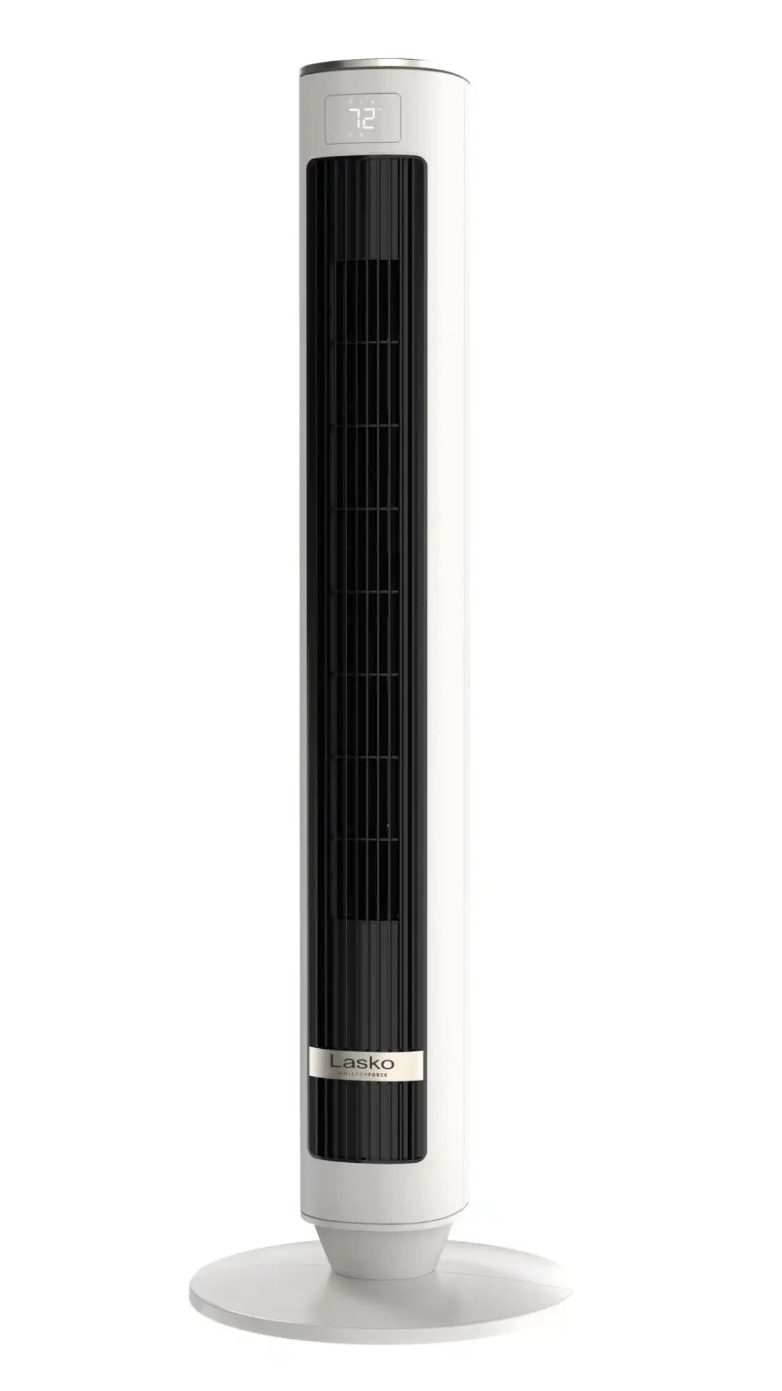 Lasko WhisperForce™ DC 40" Tower Fan (12-speed, remote, timer, air filtration, white/black)
