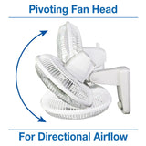 Air King 12" 1/50 HP Commercial Grade Wall Mount Fan (3-speed, manual, white)