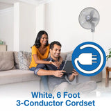 Air King 18" 1/20 HP Commercial Grade Wall Mount Fan (3-speed, manual, white)