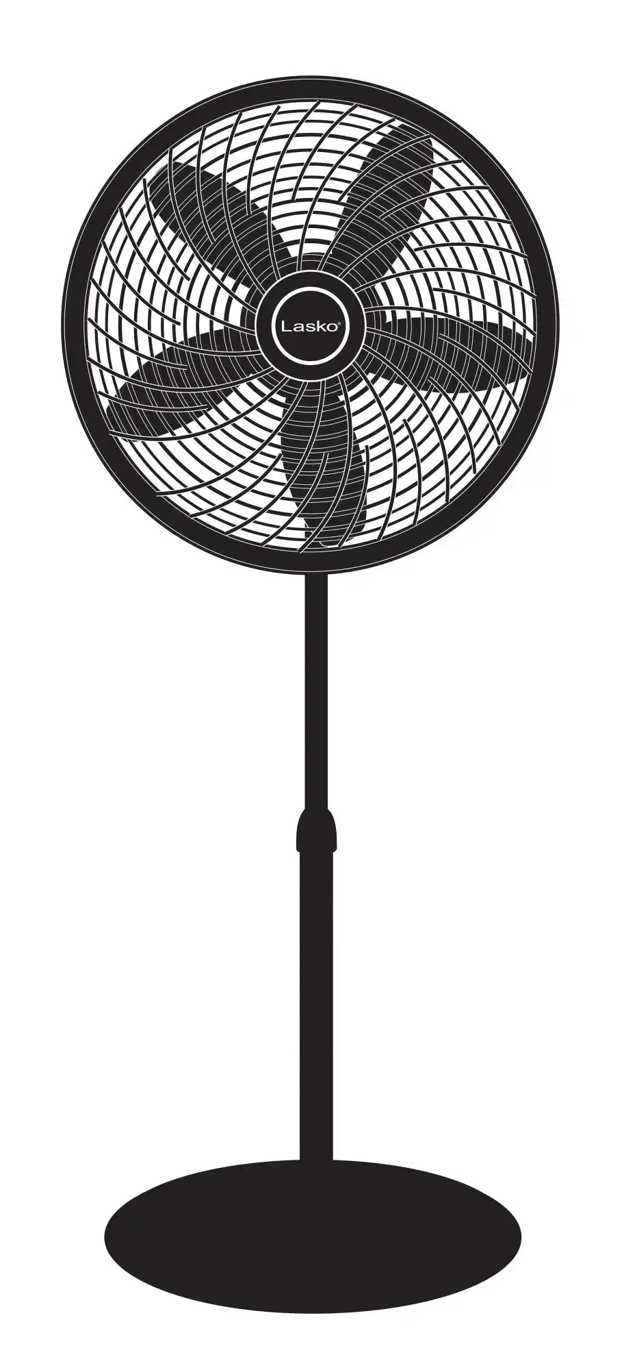 Lasko Cyclone® 18" Pedestal Fan (3-speed, manual, black)
