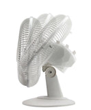Lasko 12" Table Top Fan (3-speed, manual, 180° oscillation, white)
