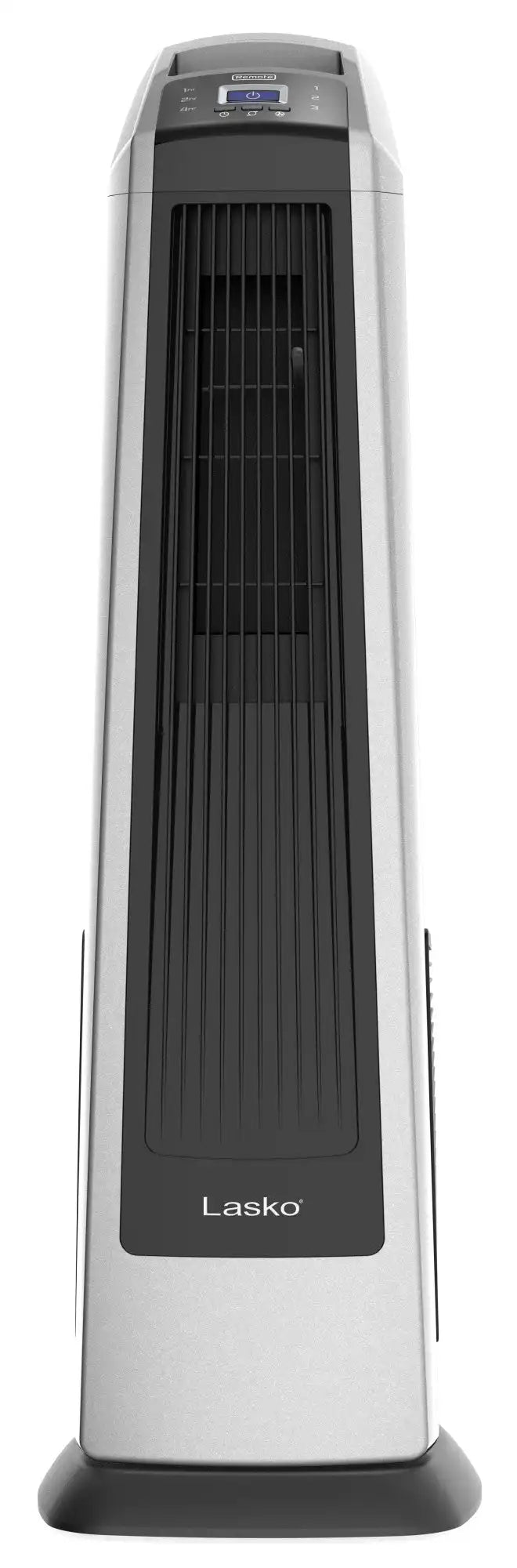 Lasko High Velocity 35" Tower Fan (3-speed, remote, timer, silver/black)