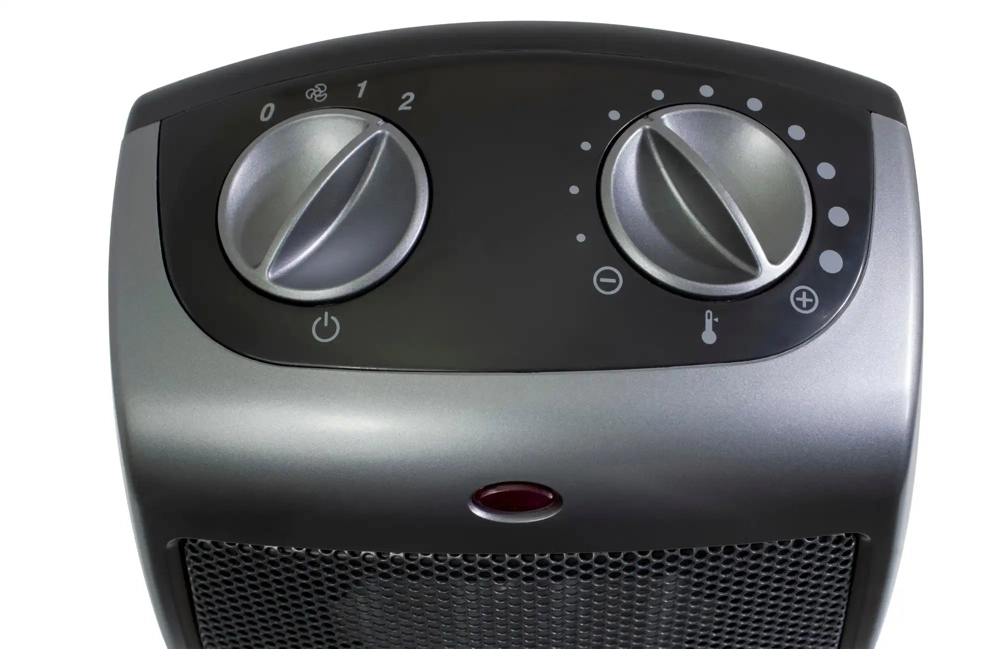 Lasko 9" Ceramic Table Top Heater (2 heat settings, manual, thermostat, tip-over switch, gray)
