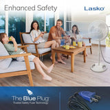 Lasko 16" Pedestal Fan (3-speed, manual, white)