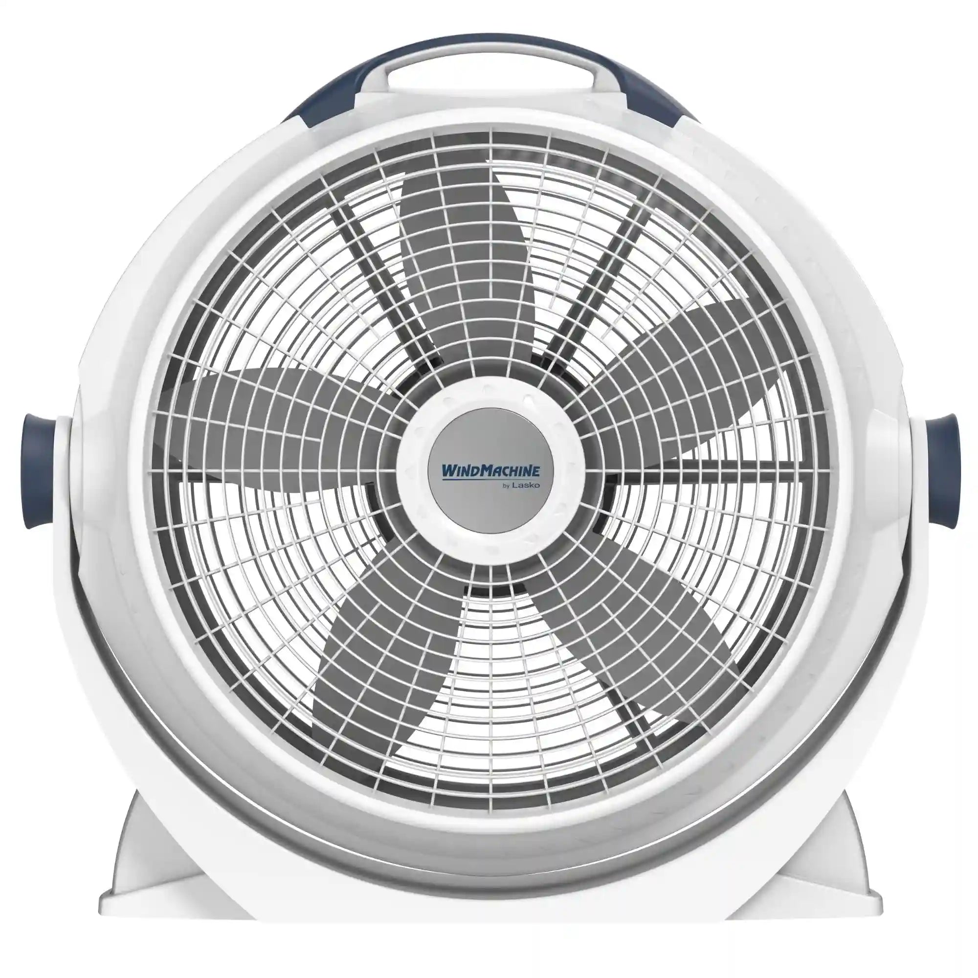 Lasko Wind Machine® 20" Air Circulator Floor Fan (3-speed, manual, 360° airflow, light gray)
