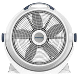 Lasko Wind Machine® 20" Air Circulator Floor Fan (3-speed, manual, 360° airflow, light gray)
