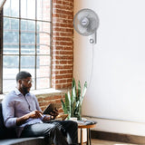 Air King 12" 1/50 HP Commercial Grade Wall Mount Fan (3-speed, manual, white)