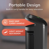 Lasko 1500W Electronic Ceramic Tower Space Heater with Touch Control, CT16558, Black