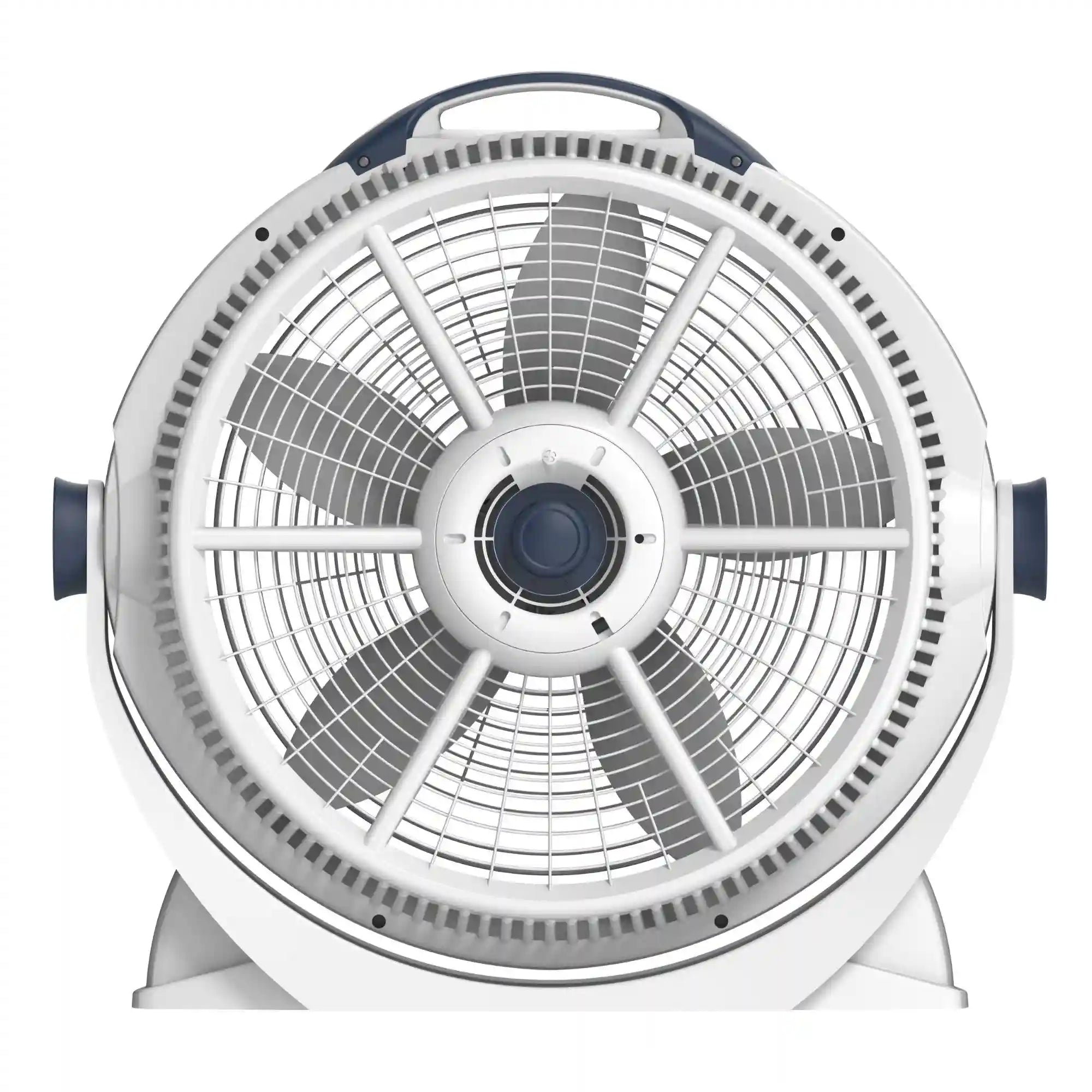 Lasko Wind Machine® 20" Air Circulator Floor Fan (3-speed, manual, 360° airflow, light gray)