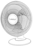 Lasko 12" Table Top Fan (3-speed, manual, 180° oscillation, white)