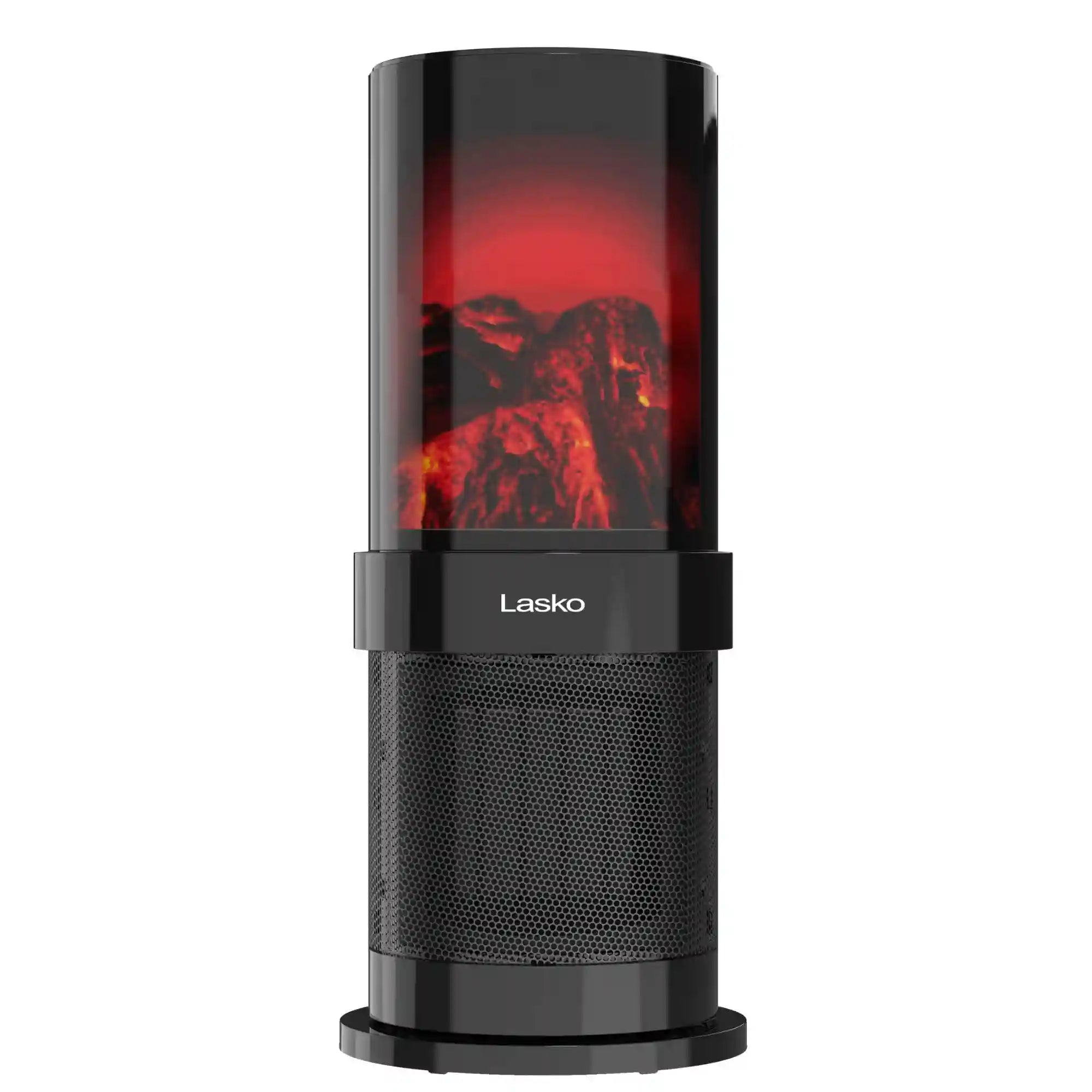 Lasko Fireplace 20" Ceramic Tower Heater (2 heat settings, timer, tip-over switch, black)