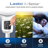 Lasko WhisperForce™ 24-speed DC Motor Pedestal Fan with Remote & Timer (white, model APDC301)