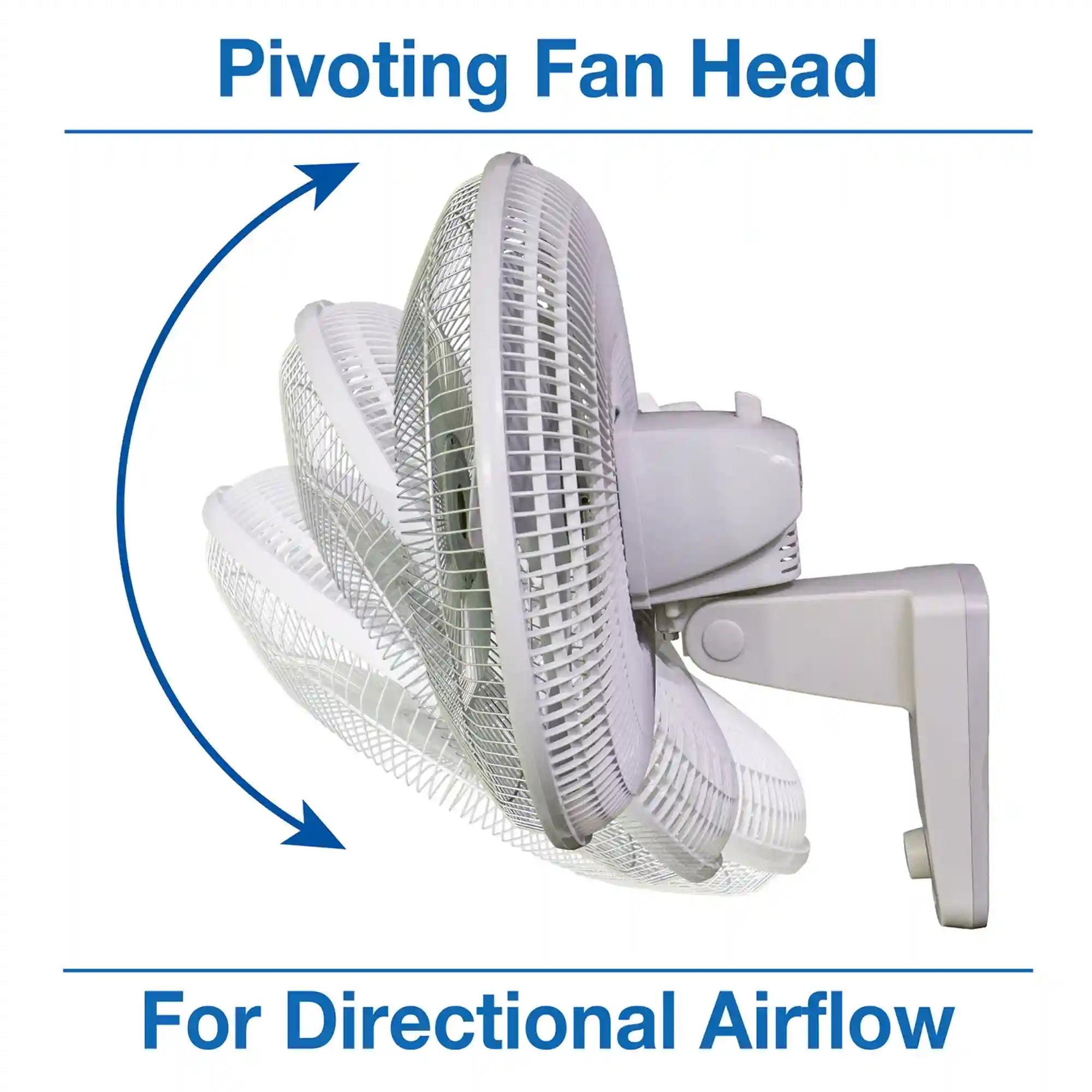 Air King 16" 1/20 HP Commercial Grade Wall Mount Fan (3-speed, manual, white)