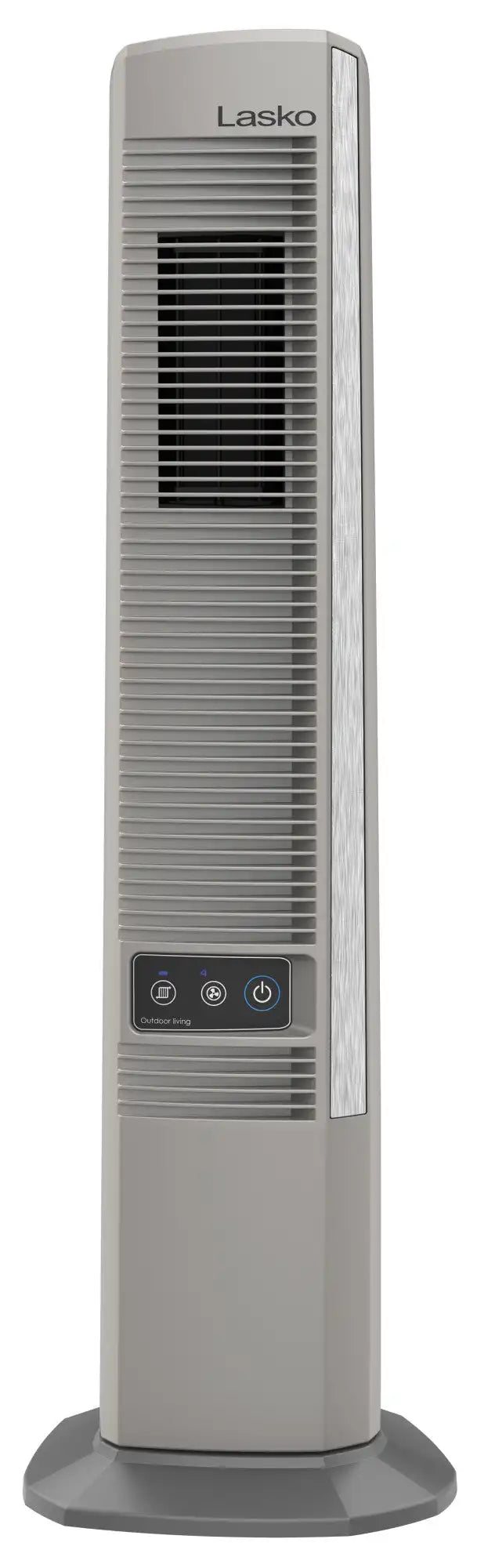 Lasko 42" 4-Speed Oscillating Outdoor Tower Fan with 10-Foot Power Cord, YF202, Gray