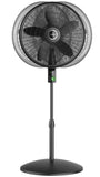 Lasko WhisperForce™ 18" 4-speed EcoQuiet DC Motor Pedestal Fan with Remote & Timer (black, model S18708)