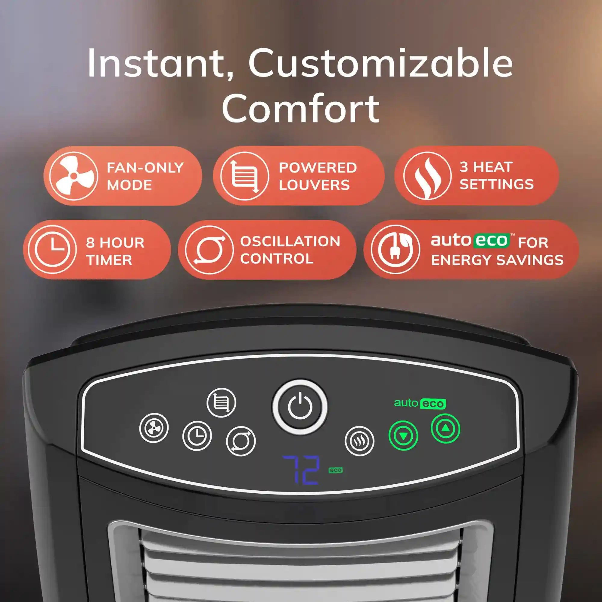 Lasko Elite 23" Ceramic Console Heater (3 heat settings, remote, timer, thermostat, black)