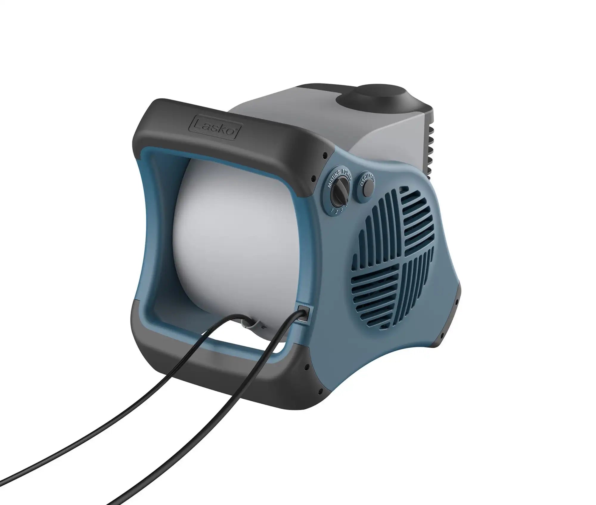 Lasko Misto® Outdoor Misting Fan (3-speed, pivoting, 9' hose, GFCI, blue)