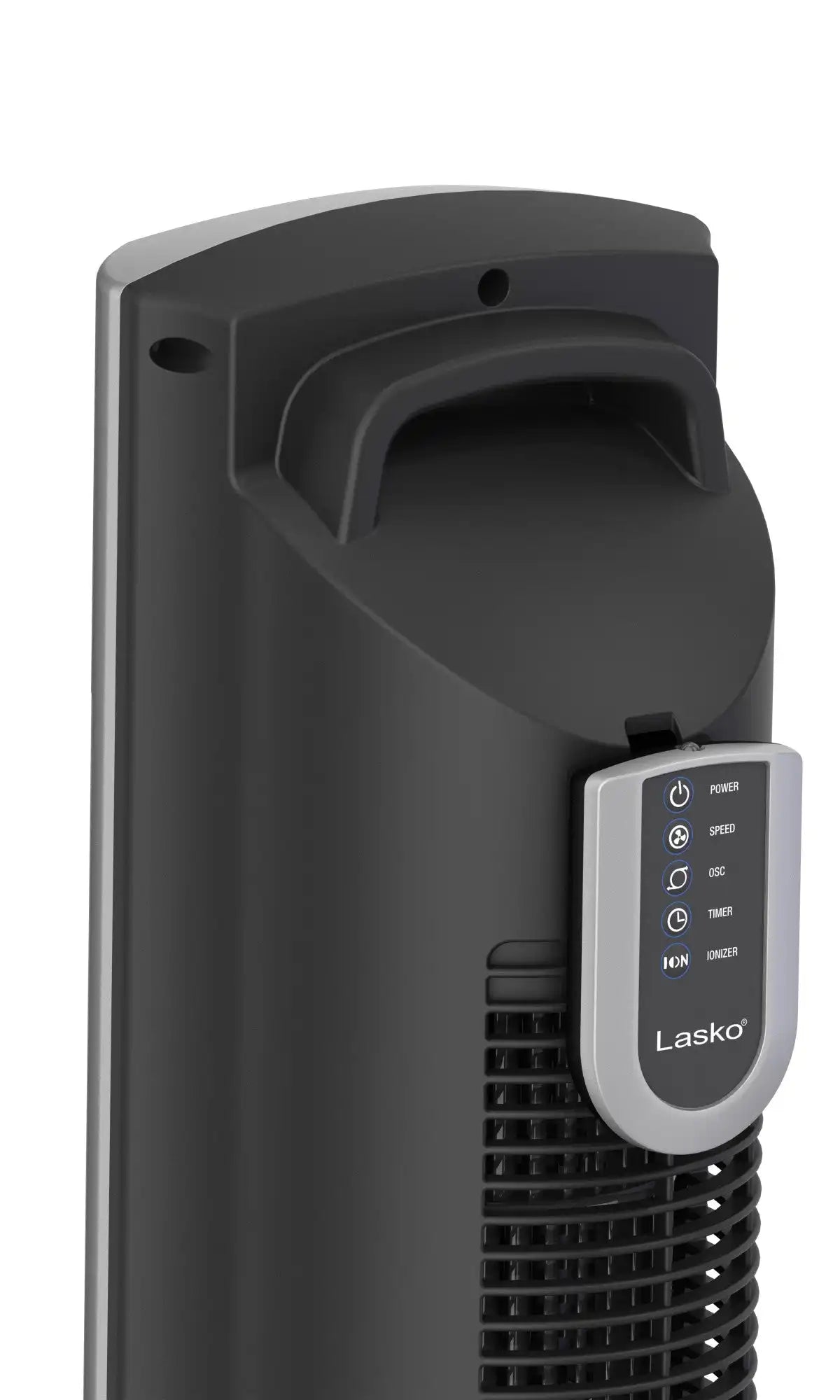Lasko Xtra Air 48" Tower Fan (4-speed, remote, timer, black/silver)