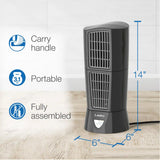 Lasko Platinum 14" Wind Tower® Table Top Fan (3-speed, manual, oscillation, black)