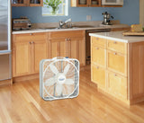Lasko Weather-Shield® Performance 20" Box Fan (3-speed, manual, white)